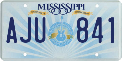 MS license plate AJU841