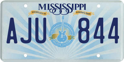 MS license plate AJU844