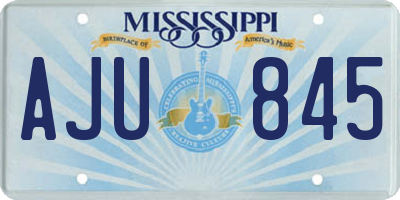 MS license plate AJU845