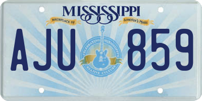 MS license plate AJU859