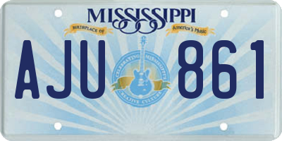 MS license plate AJU861