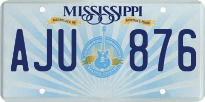 MS license plate AJU876