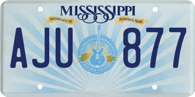 MS license plate AJU877