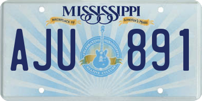 MS license plate AJU891