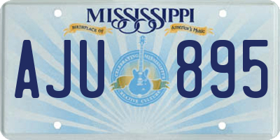 MS license plate AJU895