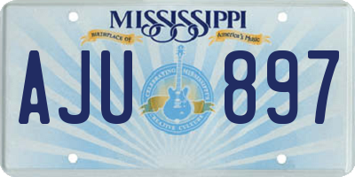 MS license plate AJU897