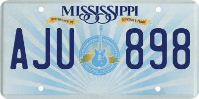 MS license plate AJU898