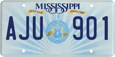 MS license plate AJU901
