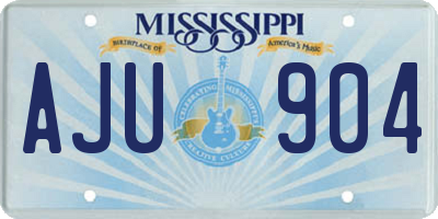 MS license plate AJU904