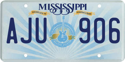 MS license plate AJU906