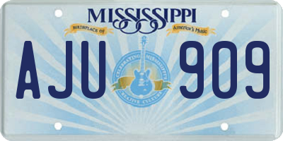 MS license plate AJU909