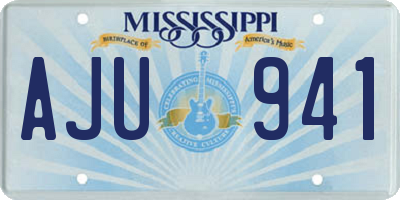 MS license plate AJU941
