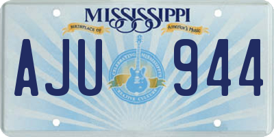 MS license plate AJU944