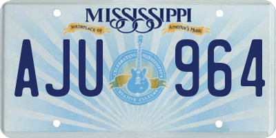 MS license plate AJU964