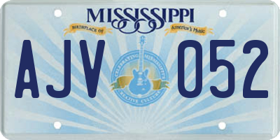 MS license plate AJV052