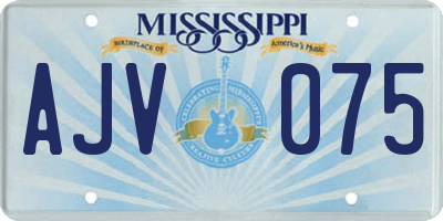 MS license plate AJV075