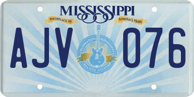 MS license plate AJV076