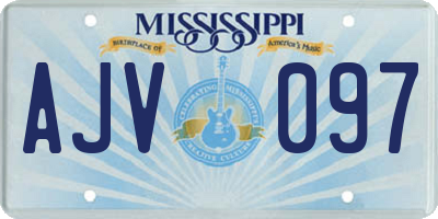 MS license plate AJV097