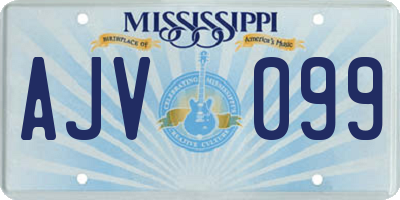 MS license plate AJV099