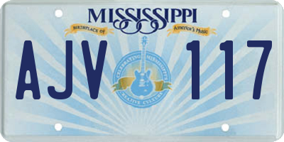 MS license plate AJV117