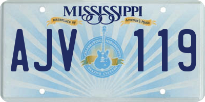 MS license plate AJV119