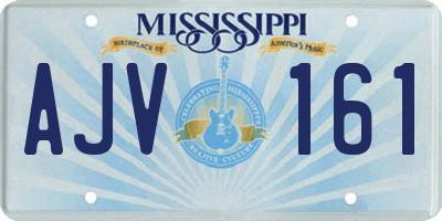MS license plate AJV161