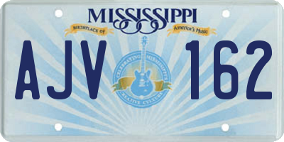 MS license plate AJV162