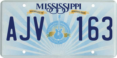 MS license plate AJV163