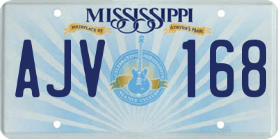 MS license plate AJV168