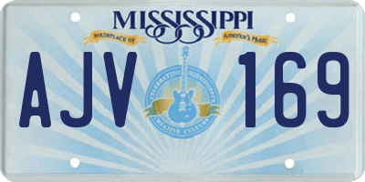 MS license plate AJV169