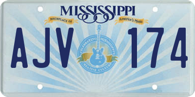 MS license plate AJV174