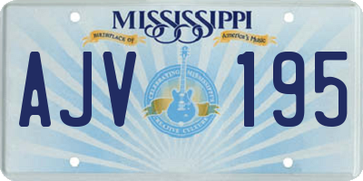 MS license plate AJV195