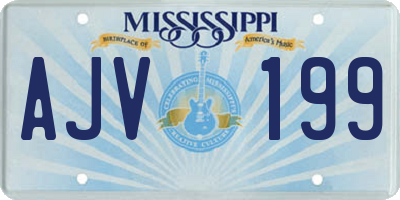 MS license plate AJV199
