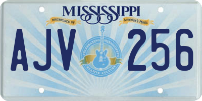 MS license plate AJV256