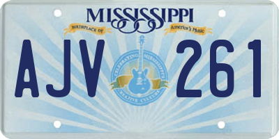 MS license plate AJV261
