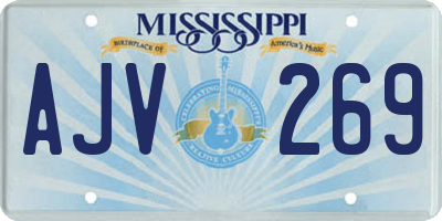 MS license plate AJV269