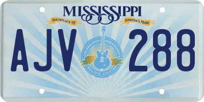 MS license plate AJV288