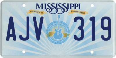 MS license plate AJV319