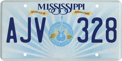 MS license plate AJV328