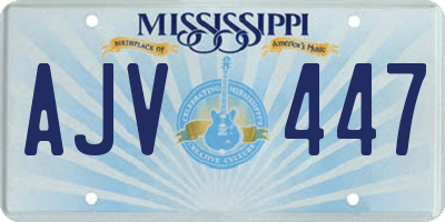 MS license plate AJV447