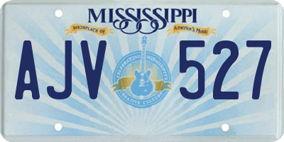 MS license plate AJV527