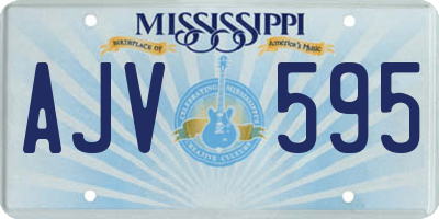MS license plate AJV595