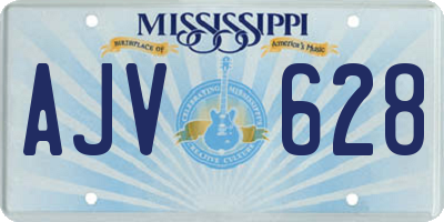 MS license plate AJV628