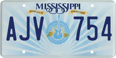 MS license plate AJV754