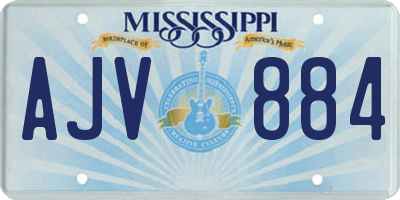 MS license plate AJV884