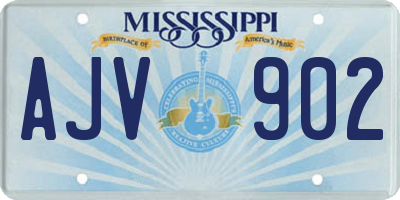 MS license plate AJV902