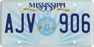 MS license plate AJV906