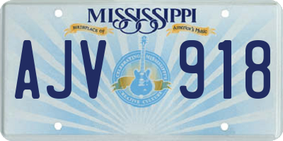 MS license plate AJV918
