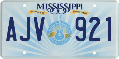 MS license plate AJV921