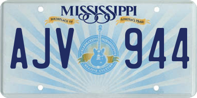 MS license plate AJV944